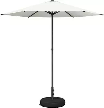 vidaXL Sonnenschirm mit Fu&szlig; 230x230cm, Polyester, rechteckig, creme (42036213)