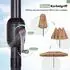 Costway Doppelsonnenschirm Hawaii-Stil 450x260cm, PE-Stroh, mit Kurbel (ZB35665NZ-M)