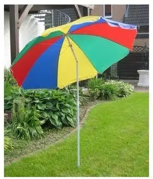 Spetebo Sonnenschirm mit Knickgelenk &Oslash; 180 cm bunt