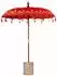 vidaXL Balinesischer Sonnenschirm mit Sockel 185x185x260cm, rot