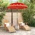 vidaXL Balinesischer Sonnenschirm mit Sockel 185x185x260cm, rot