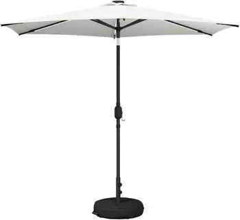 vidaXL Gartenschirm mit LED-Lichtern 270x270cm Polyester
