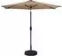 vidaXL Gartenparasol mit LED-Lichtern und Sockel 270x270cm
