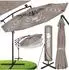 tillvex Ampelschirm LED Solar Ø 350cm Aluminium cappuccino (1054)
