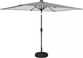 vidaXL Gartenparasol mit LED-Lichtern und Sockel 200x300cm