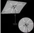 vidaXL Gartenparasol mit LED-Lichtern und Sockel 200x300cm