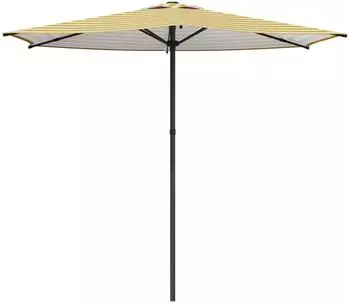 vidaXL Gartensonnenschirm 270x270cm Polyester, rechteckig, gelb (42036192)