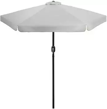 Bestlivings Sonnenschirm Aluminium mit Kurbel, ⌀300cm, 100% Polyester