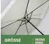 Bestlivings Sonnenschirm Aluminium mit Kurbel, ⌀300cm, 100% Polyester