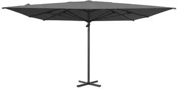 Brafab Mozzo Sonnenschirm 4x4m, Aluminium/Polyester, anthrazit