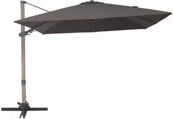 AXI Alina Ampelschirm quadratisch 300x300cm, Eichenoptik/Taupe (A100.333.43)