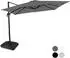 VONROC Pisogne Sonnenschirm freistehend 300x300cm, neigbar, 360° drehbar, grau