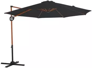 AXI Solea Ampelschirm rund Ø 300cm, Holzoptik, grau (A100.403.05)