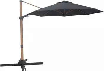AXI Solis Ampelschirm rund Ø300cm, Holzoptik, grau (A100.303.05)