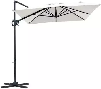 AXI Luma Ampelschirm rechteckig 200x300cm, anthrazit/beige, UPF 30+ (A100.423.52)