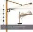 LuxusKollektion Ampelschirm 300cm quadratisch, champagner, UV50+, 360° drehbar