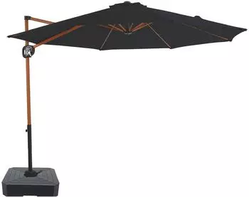 AXI Solea Ampelschirm rund Ø300cm, Holzoptik, grau (A101.403.05)