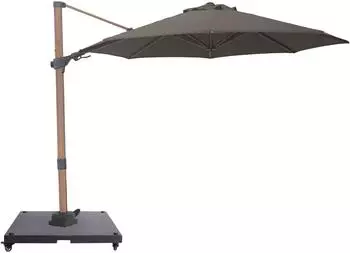 AXI Solis Ampelschirm rund Ø300cm, Holzoptik, taupe (A101.303.03)