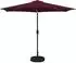 vidaXL Gartenparasol mit LED-Lichtern und Sockel 3x3m, Polyester