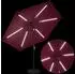 vidaXL Gartenparasol mit LED-Lichtern und Sockel 3x3m, Polyester