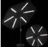 vidaXL Garten-Sonnenschirm mit LED-Lichtern und Sockel 270x270cm Polyester (42036263)