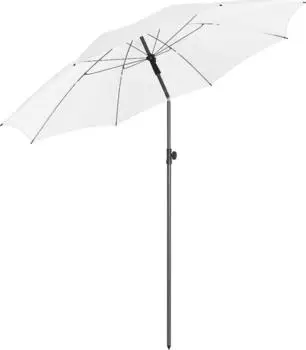 Fare Sonnenschirm Ø200cm UPF 50+ weiß, Titan-Finish, knickbar (8205)
