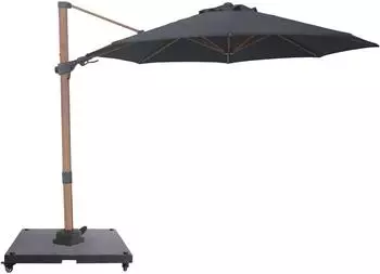 AXI Solis Ampelschirm rund Ø 300cm, holzoptik/grau (A101.303.05)