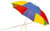 Explorer Universalschirm Regenschirm mit Handgriff und Erdspieß Sonnenschirm Gartenschirm Sonnenschutz Strand Camping Outdoor Balkon bunt beige blau