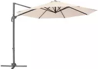 tectake Sonnenschirm Ampelschirm &Oslash; 300cm mit Fu&szlig;pedal und Schutzh&uuml;lle Beige