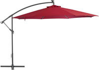 Ampelschirm Mit Aluminium-mast 350 Cm Bordeauxrot - Vidaxl