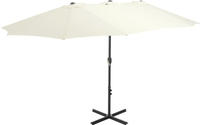 vidaXL Sonnenschirm mit Aluminium-Mast 460x270 cm Sandwei&szlig;