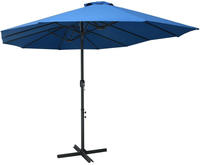 vidaXL Sonnenschirm mit Aluminium-Mast 460x270 cm Blau