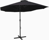 vidaXL Sonnenschirm mit Aluminium-Mast 460x270 cm Schwarz
