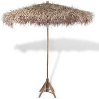 vidaXL Bambus-Sonnenschirm mit Bananenblatt-Dach 210 cm