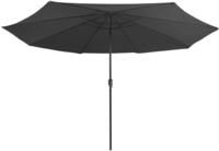 vidaXL Sonnenschirm mit Metall-Mast 390 cm Anthrazit