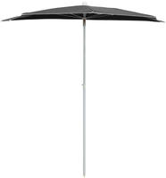 vidaXL Halb-Sonnenschirm mit Mast 180x90 cm Anthrazit