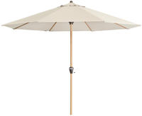 Doppler Sonnenschirm / Kurbelschirm "alu Wood Ultra 350", &Oslash; 350 Cm, Natur, Bezug