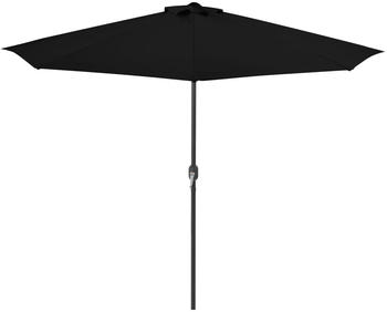 vidaXL Balcony Parasol Half 300x150cm Black