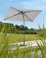 Schneider Schirme Sevilla Balkonschirm 240 x 140 cm silbergrau - Sichtschutz &
