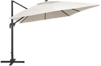 vidaXL Ampelschirm mit LED-Beleuchtung Alu-Mast 400x300 cm Sandwei&szlig;