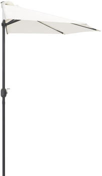 vidaXL Schirm Alu-Mast halbrund 270×135cm sandfarben (44587)