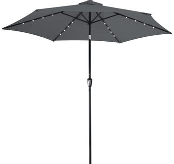 Kingsleeve LED Solar Sonnenschirm Florida anthrazit Ø300cm (107004) Kingsleeve LED Solar Sonnenschirm Florida anthrazit Ø300cm (107004)
