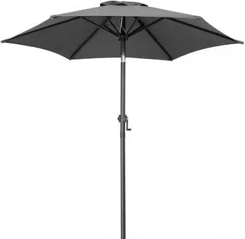 Kingsleeve Sonnenschirm Fiji anthrazit &Oslash;200cm mit Kurbel (108768)