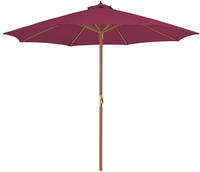 vidaXL Sonnenschirm mit Holz-Mast 300 cm Bordeauxrot