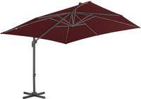 vidaXL Ampelschirm mit Aluminium-Mast 400x300 cm Bordeauxrot