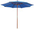 vidaXL Sonnenschirm mit Holz-Mast 300x258cm blau (47125)
