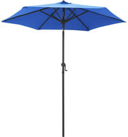vidaXL Sonnenschirm Blau 200 x 224 cm Aluminium