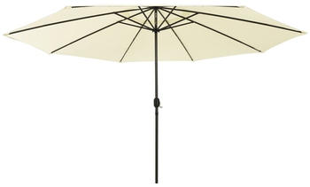 vidaXL Sonnenschirm mit LED-Leuchten und Metallmast 400cm sandfarben (312530)