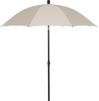 City Mittelstockschirm Anthrazit/natur &Oslash; 180cm Gestell Stahl Anthrazit, Bezug 100%