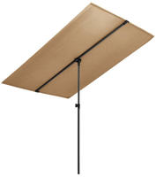 vidaXL Sonnenschirm mit Aluminium-Mast 2x1,5 m Taupe